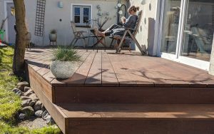terrassenbau Kiel - eine Bangkirai Terrasse von uns gebaut