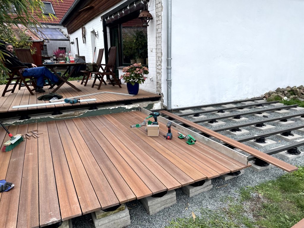 unterkonstruktion auf schotter